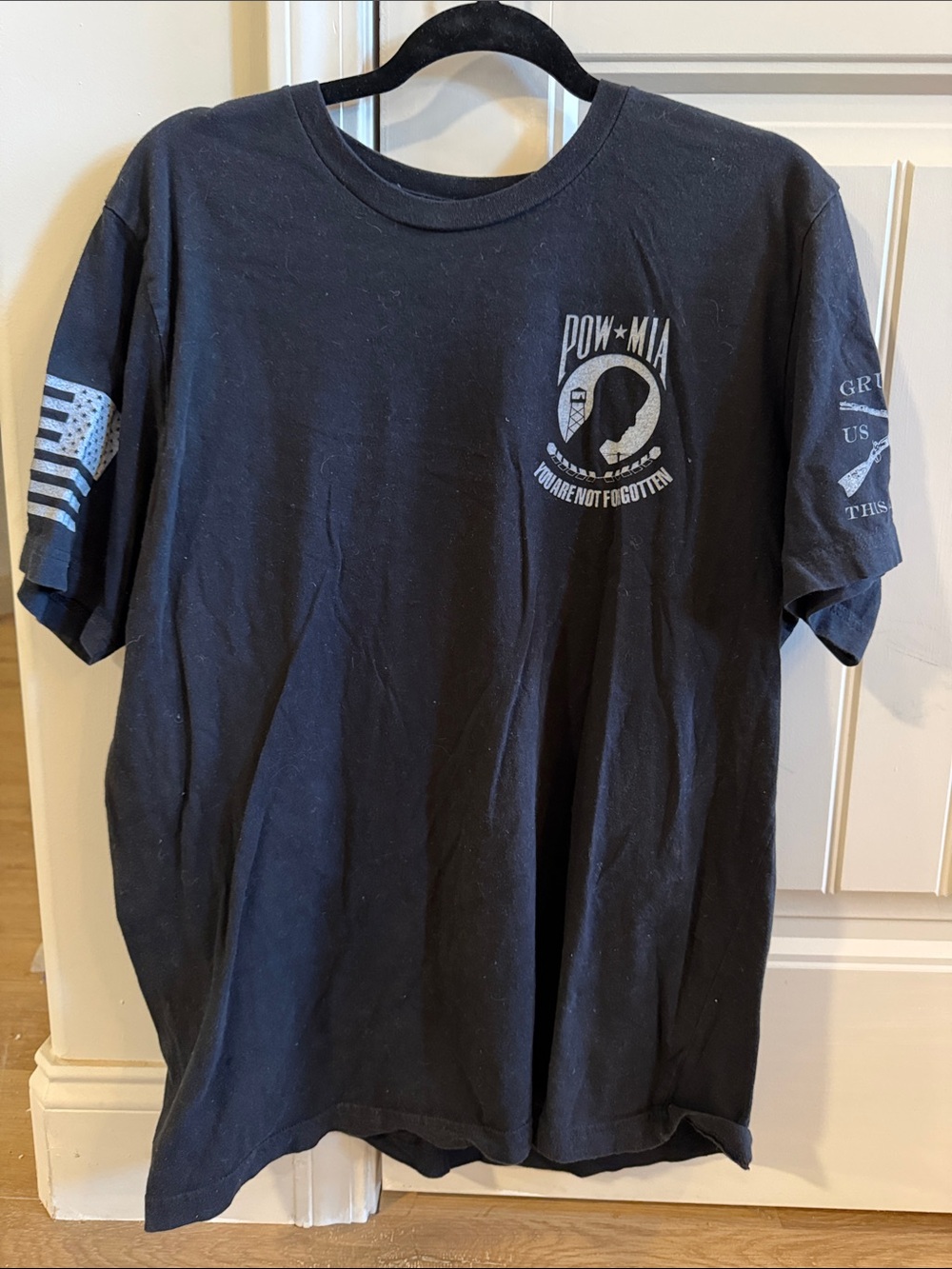 Grunt Style Black POW•MIA Short-Sleeve Graphic T-Shirt